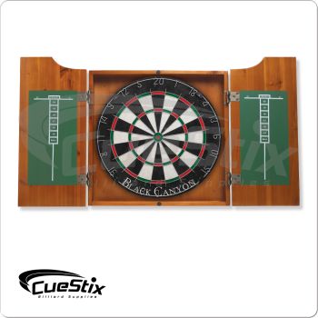 40-0700 Honey Stained Dart Board Cabinet 