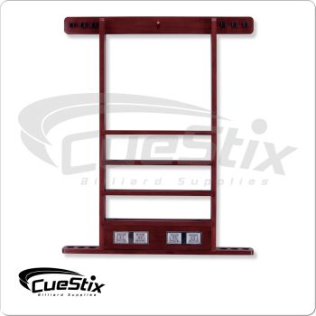 6 Cue WRSC Deluxe Wall Rack w/ Score Counter 