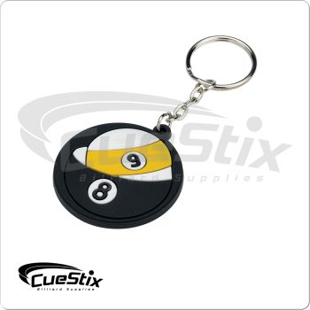 Rubber 8/9-Ball Key chain 